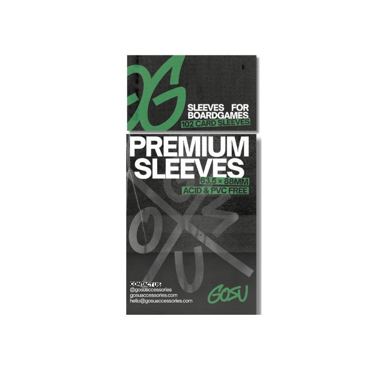 FUNDAS PREMIUM 63.5 X 88 MM FOR BOARDGAMES (100 PCS - 100 MICRAS)