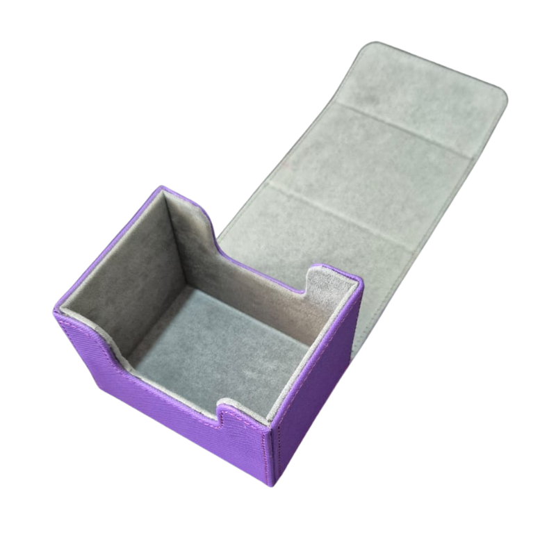 DECKBOX +100 SLEEVED CARDS PU LEATHER - BLUE