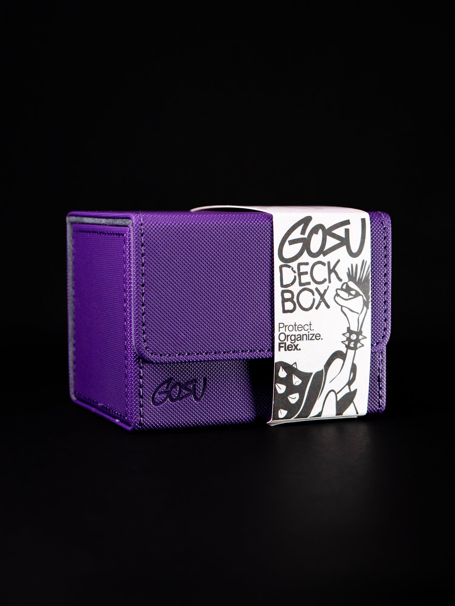 DECKBOX +100 SLEEVED CARDS PU LEATHER - PURPLE