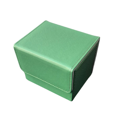 DECKBOX +100 SLEEVED CARDS PU LEATHER - GREEN