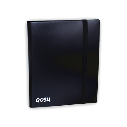BINDER W/ELASTIC BAND - 9 POCKETS (360 CARD SLOTS) - BLACK