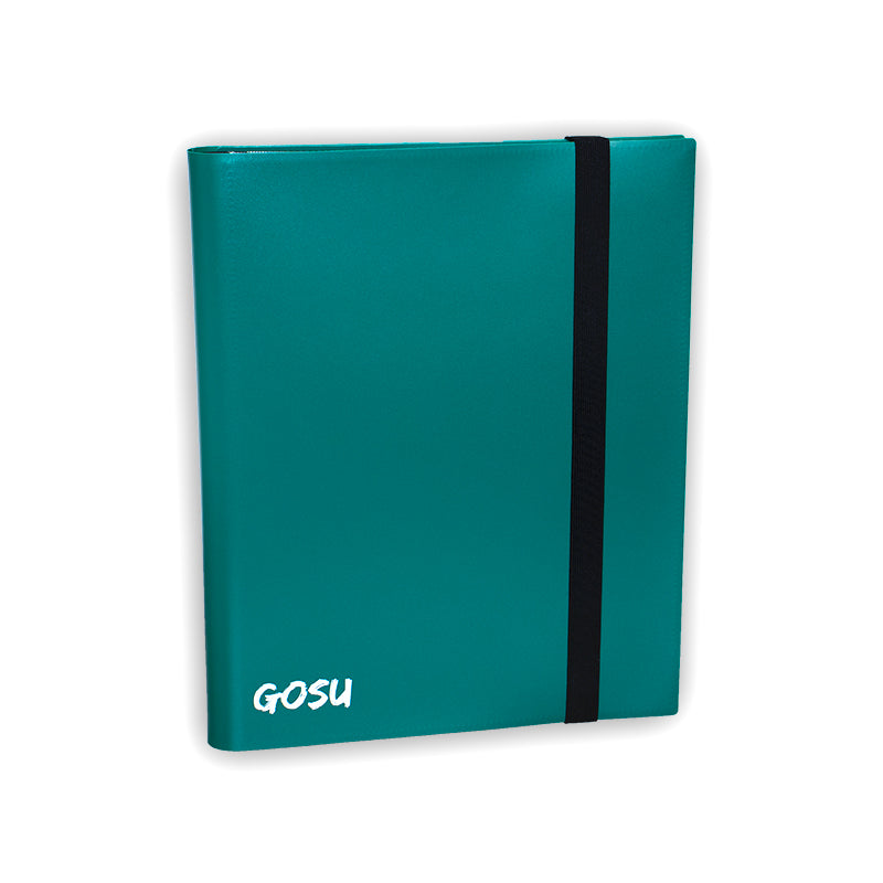BINDER W/ELASTIC BAND - 9 POCKETS (360 CARD SLOTS) - GREEN