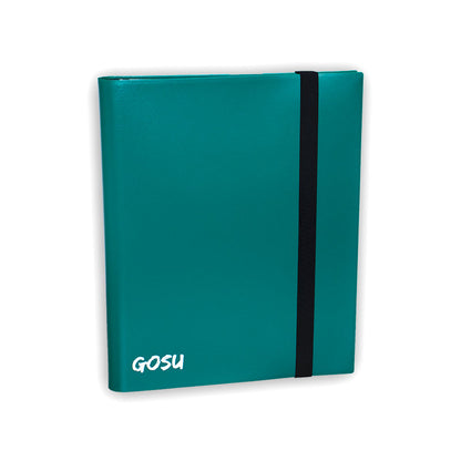 BINDER W/ELASTIC BAND - 9 POCKETS (360 CARD SLOTS) - GREEN