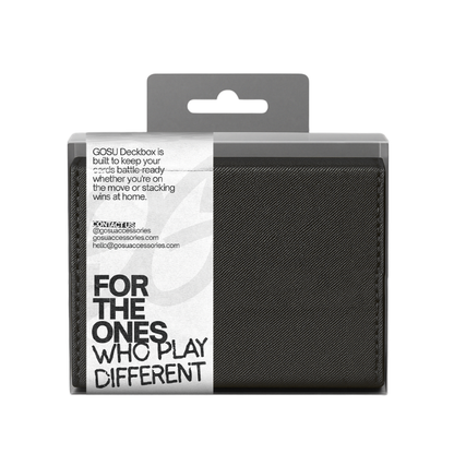 DECKBOX +100 SLEEVED CARDS PU LEATHER - BLACK