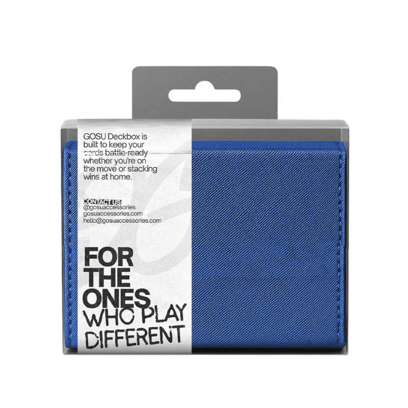 DECKBOX +100 SLEEVED CARDS PU LEATHER - BLUE