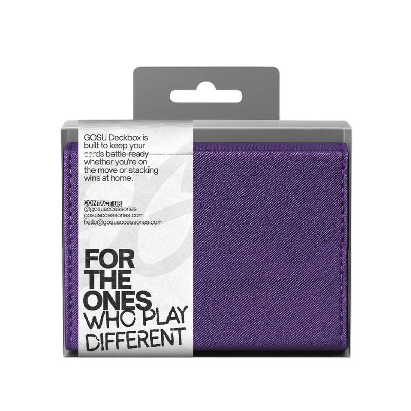 DECKBOX +100 SLEEVED CARDS PU LEATHER - PURPLE