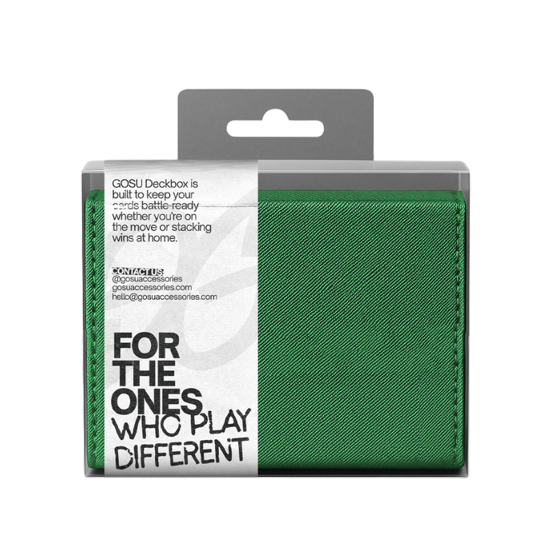 DECKBOX +100 SLEEVED CARDS PU LEATHER - GREEN