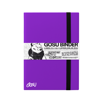 BINDER W/ELASTIC BAND - 9 POCKETS (360 CARD SLOTS) - PURPLE