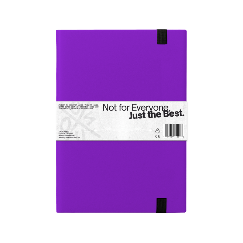 BINDER W/ELASTIC BAND - 9 POCKETS (360 CARD SLOTS) - PURPLE